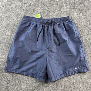 Nike Shorts Adult Large Blue Swoosh Drifit Athletic Gym Casual Mens(cutout mesh)